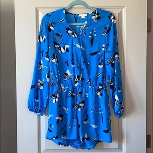 Finn & Grace Blue Pattern Romper - Medium